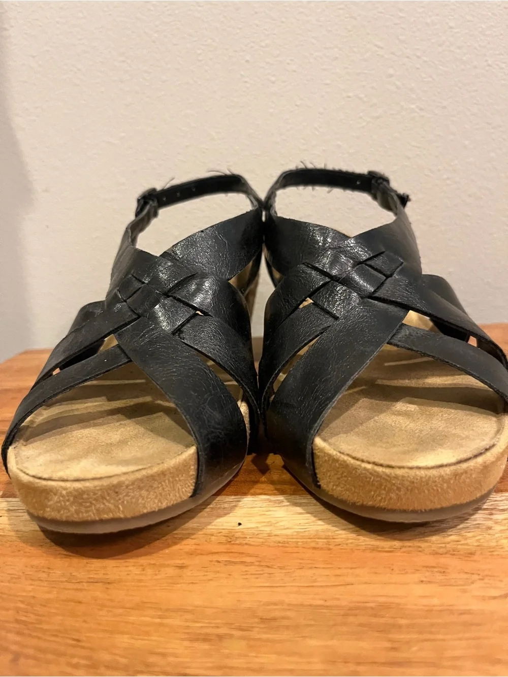 *Adorable* AEROSOLES 7.5 Black Wedge Sandals Espadrilles from Nordstrom
